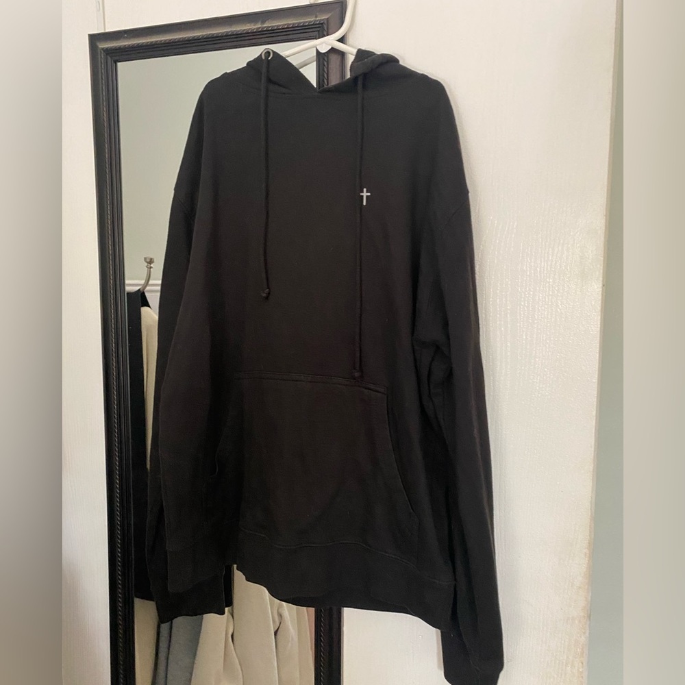 Women’s black cross hoodie